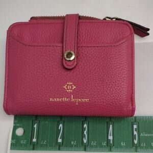 Nanette Lepore Liza Bifold Wallet/Organizer Hot Pink 5X4 in